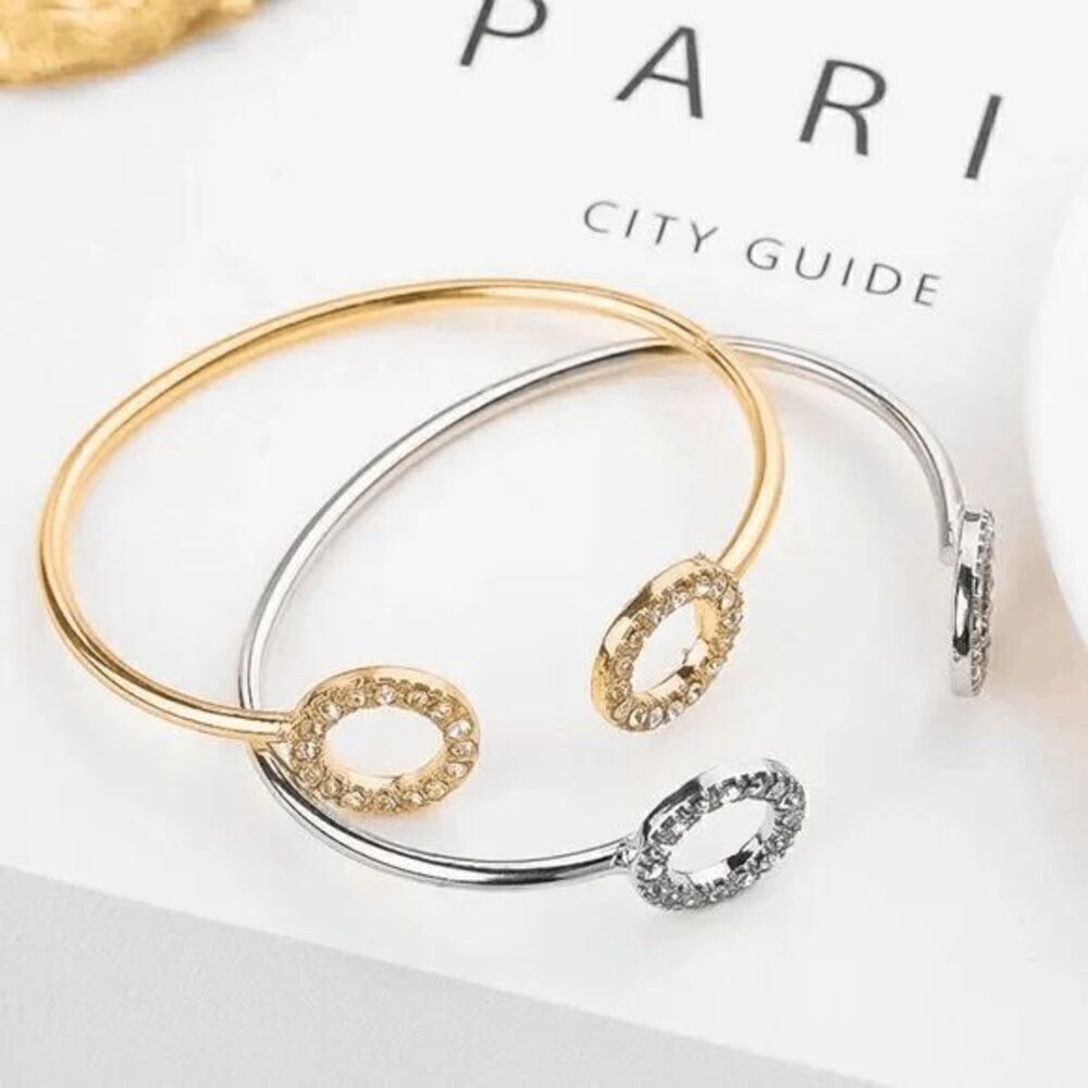 Ladies Silver Round Bangle Bracelet - Picture 4 of 4